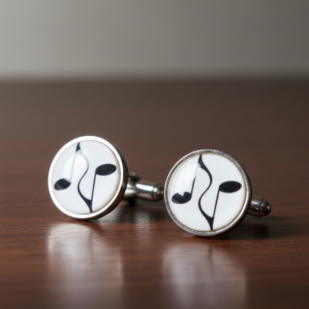 The Music Gifts Company Musical Notes Cuff Links Vintage